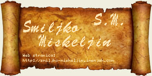Smiljko Miškeljin vizit kartica